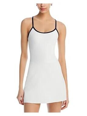 SPLITS59 Simona Airweight Tank Dress White/indigo